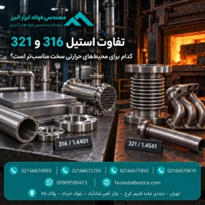 تفاوت استیل 316 و 321 برای محیط‌های حرارتی سخت