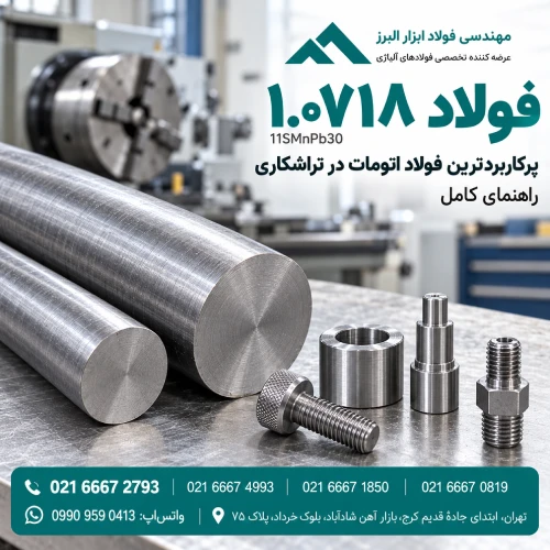 میلگرد و قطعات ماشین‌کاری‌شده برای معرفی تراشکاری فولاد 1.0718