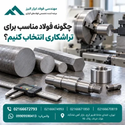 انتخاب فولاد مناسب برای تراشکاری؛ مقاطع گرد و شش‌پر در کنار شفت و بوش ماشین‌کاری‌شده